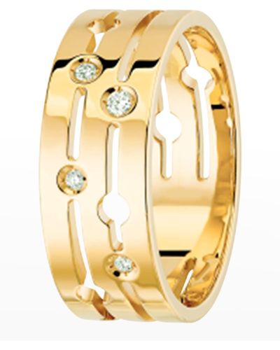 Dinh Van Yellow Gold Pulse Medium Band Ring, Size 6.5 - Metallic