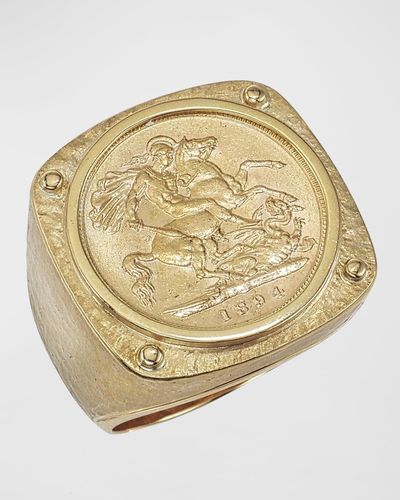 Jorge Adeler 18K Queen Victoria Coin Ring - Metallic