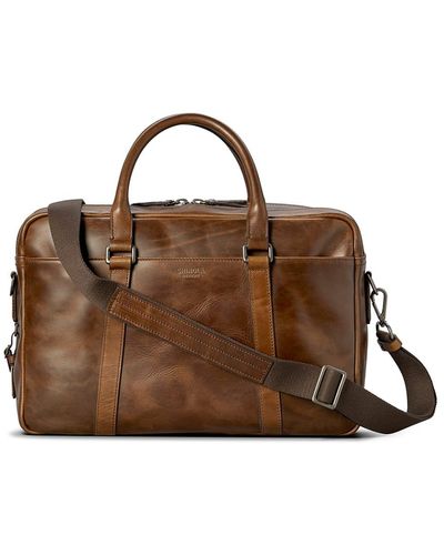 Shinola Navigator Leather Double-Zip Backpack - Brown