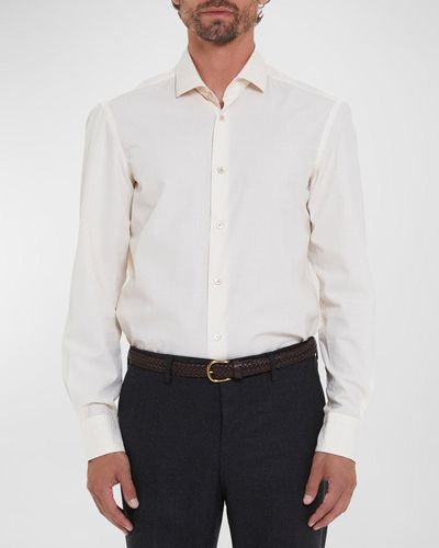 Boglioli Textured Cotton Dress Shirt - White
