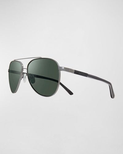 Revo Arthur Metal Aviator Sunglasses - Gray