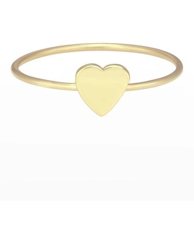 Jennifer Meyer 18k Heart Ring, Size 6.5 - White