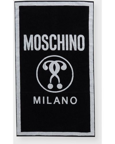 Moschino Milano Beach Towel - Black