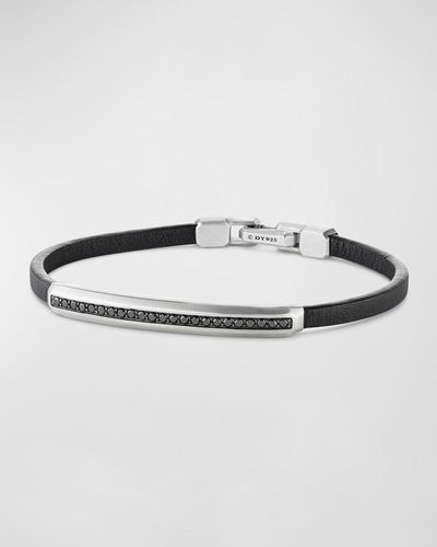 David Yurman Streamline Id Leather Bracelet With, 6Mm - Metallic