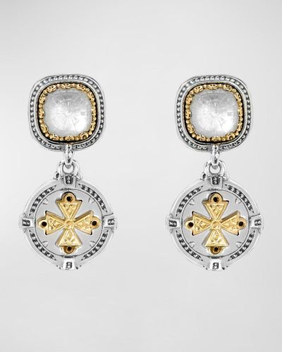 Konstantino Dome Mother-Of-Pearl Doublet Earrings - Metallic