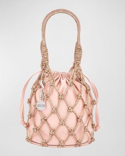 Judith Leiber Sparkle Crystal Net Top-Handle Bag - Pink