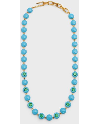 Joanna Laura Constantine Stone And Enamel Necklace - Blue