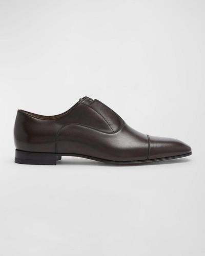 Christian Louboutin Greghost Leather Oxfords - Brown