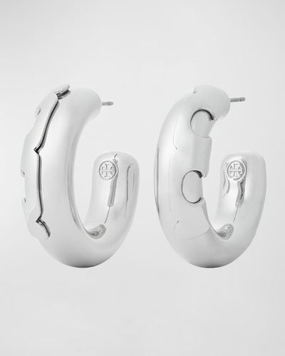 Tory Burch Essential Hoop Earrings - Metallic