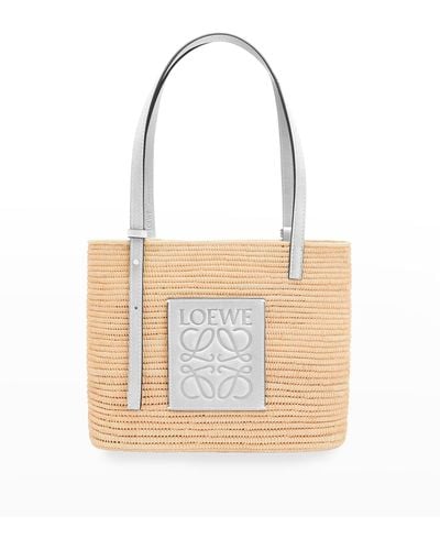 Loewe X Paula'S Ibiza Square Basket Small Bag - White