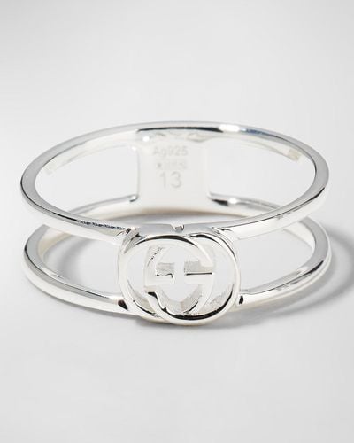 Gucci Interlocking G 6mm Ring - Gray