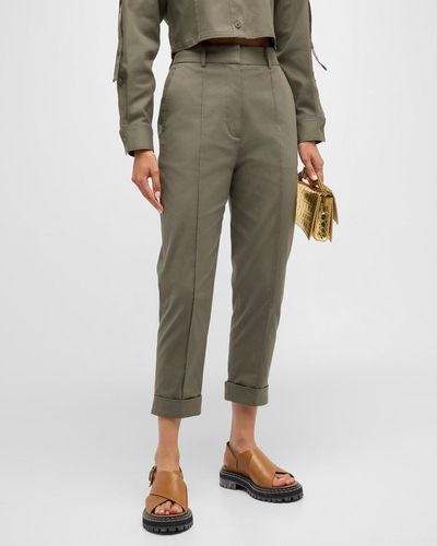 3.1 Phillip Lim Cropped Pintuck Pants - Green