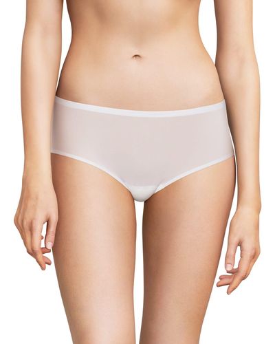 Chantelle Soft Stretch Mid-Rise Hipster Briefs - Brown