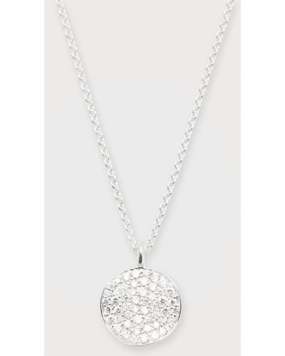 Ippolita Small Flower Pendant Necklace In Sterling Silver With Diamonds - White