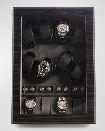 Bey-berk Louis Large Watch Winder Storage Case - Black