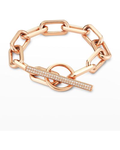 WALTERS FAITH 18k Rose Gold And Diamond Jumbo Chain Link Toggle Bracelet - White