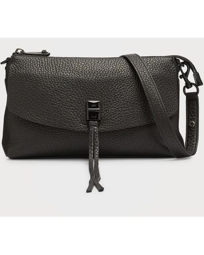 Rebecca Minkoff Darren Zip Leather Crossbody Bag - Black