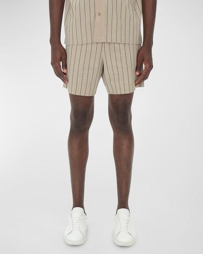 Jonathan Simkhai Sebastian Striped Cotton Shorts - Natural