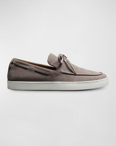 Allen Edmonds Santa Rosa Suede Boat Shoes - Gray