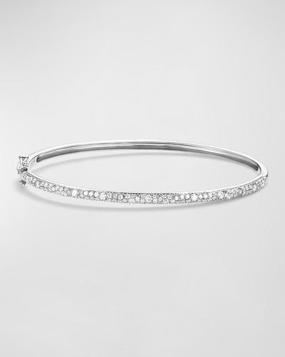 Lana Jewelry 14K Cluster Diamond Bangle - Gray