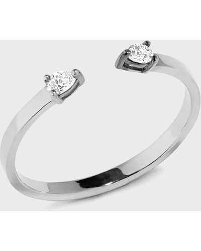 Lana Jewelry Echo 14k Gold Open Diamond Pear Ring - White
