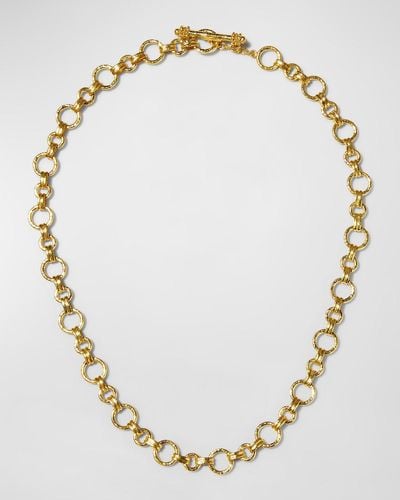 Elizabeth Locke Bellariva 19k Gold Toggle Necklace, 17"l - Metallic