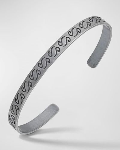 Marco Dal Maso Ara Engraved Cuff Bracelet - White