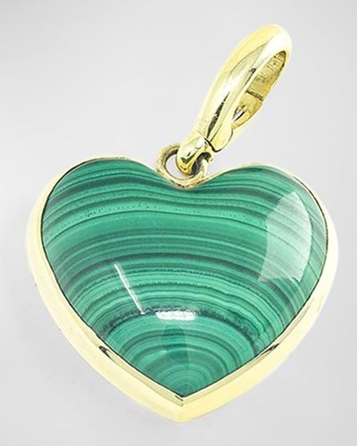 Jenna Blake Carved Malachite Heart Pendant - Green