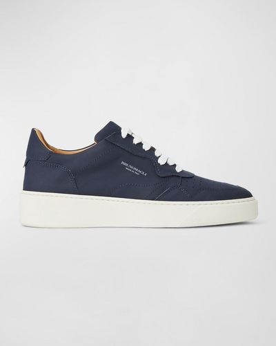 Bruno Magli Dezi Leather Low-Top Sneakers - Blue
