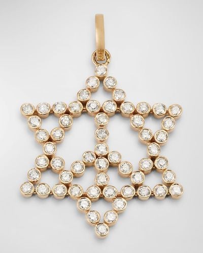 Siena Jewelry 14K Large Star Of David Peace Diamond Charm - Metallic