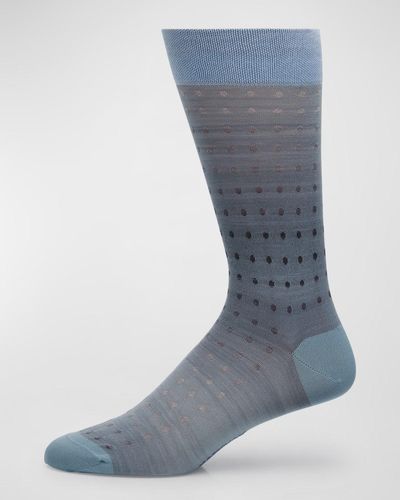 Marcoliani Pima Cotton Mid-Calf Socks, Set Of 3 - Blue