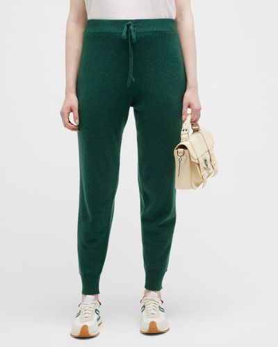 Minnie Rose Plus Striped Cashmere Track Sweatpants - Green