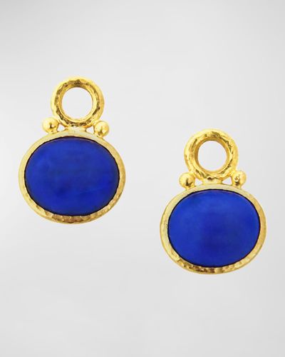 Elizabeth Locke Lapis Drop Earrings - Blue