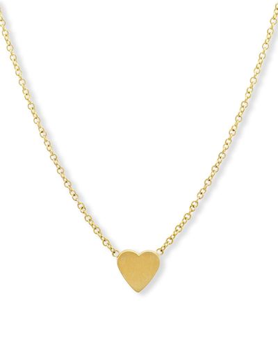 Jennifer Meyer Mini Heart Necklace - Metallic