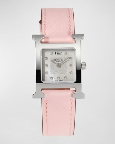 Hermès Heure H Watch, Small Model, 25 Mm - Multicolor