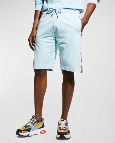 Moschino Logo-Tape Sweat Shorts - Blue
