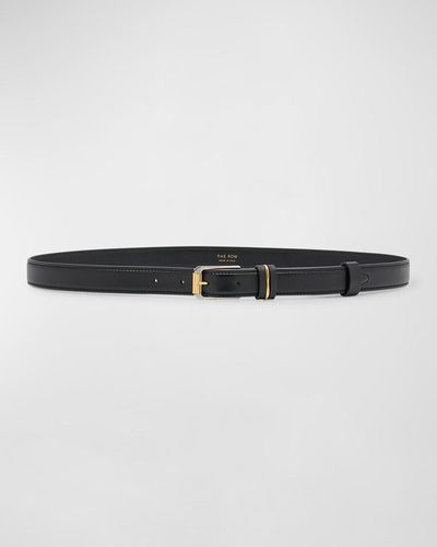 The Row Metallic Loop Small Leather Belt - Multicolor