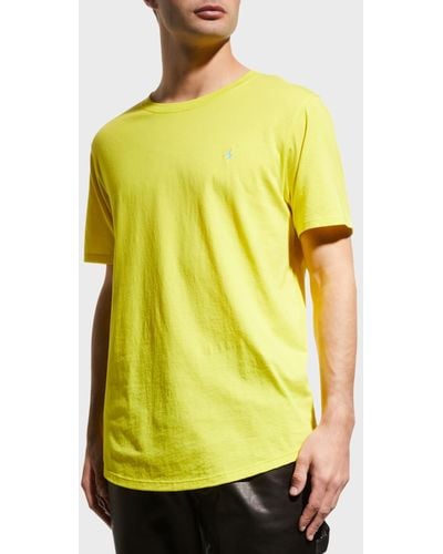 Jared Lang Lightning Bolt Pima Cotton T-Shirt - Yellow