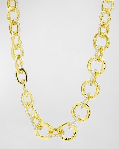 Freida Rothman Chain Link Necklace With Plating - Metallic