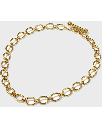 Elizabeth Locke Fiesole Link Necklace, 17"l - Metallic