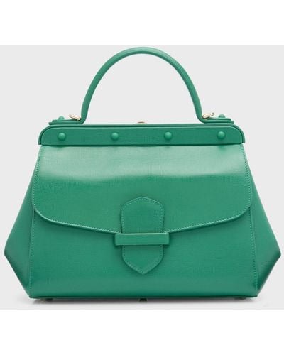 Franzi Margherita Medium Leather Top-Handle Bag - Green