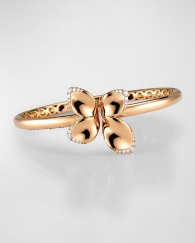 Pasquale Bruni Giardini Segreti 18k Rose Gold Flower Bracelet With Diamonds - White