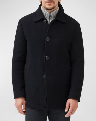 Rodd & Gunn Berkley Single-breasted Overcoat - Black