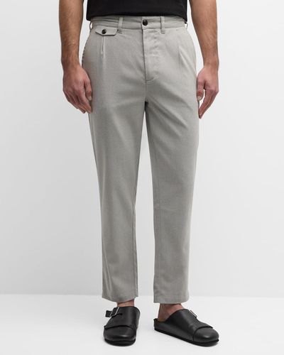 Rails Marcellus Pleated Stretch Twill Pants - Gray