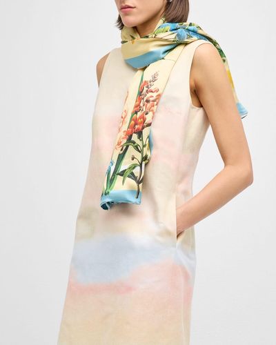 St. Piece Double-Sided Silk Scarf - Natural