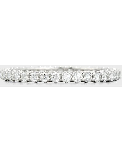 Neiman Marcus Diamond Eternity Band Ring In 18k White Gold Size 7 - Multicolor