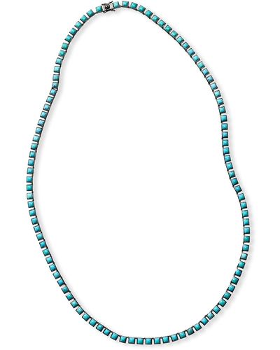 Nakard Small Tile Opera Necklace - Blue