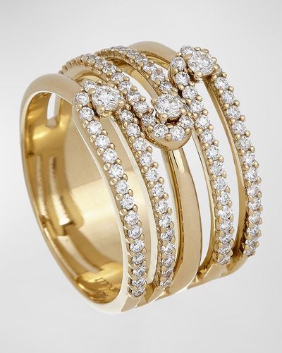 Krisonia 18k Yellow Gold Ring With Diamonds - Metallic