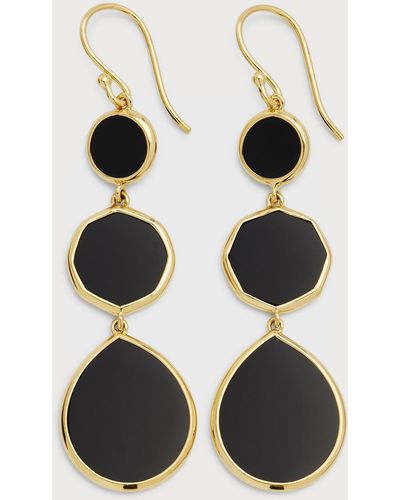 Ippolita 18k Polished Rock Candy Small Crazy 8s Earrings In Onyx - Multicolor