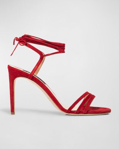 Chelsea Paris Sasha Strappy Suede Sandals - Red